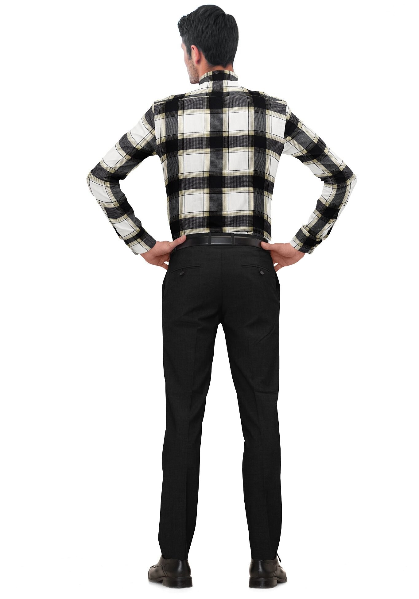 Cotton Checkered Linen Full Sleeves Shirt - Image 3