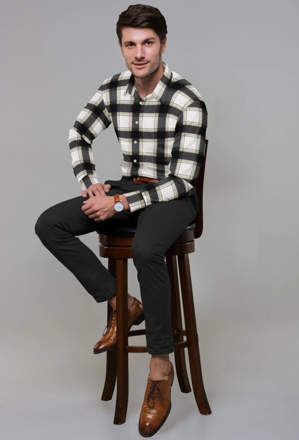 Cotton Checkered Linen Full Sleeves Shirt