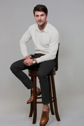 Striped Linen Cotton Full Sleeves Shirt