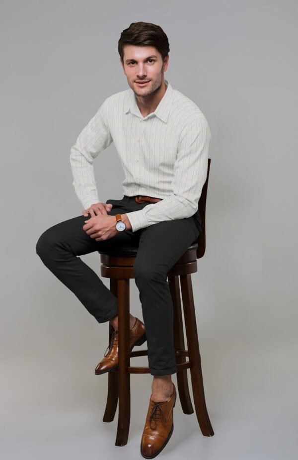 Striped Linen Cotton Full Sleeves Shirt