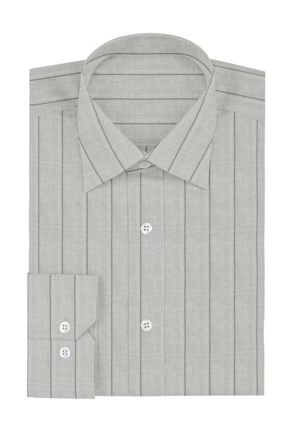 Striped Cotton Linen Full Sleeves Shirt - Image 2