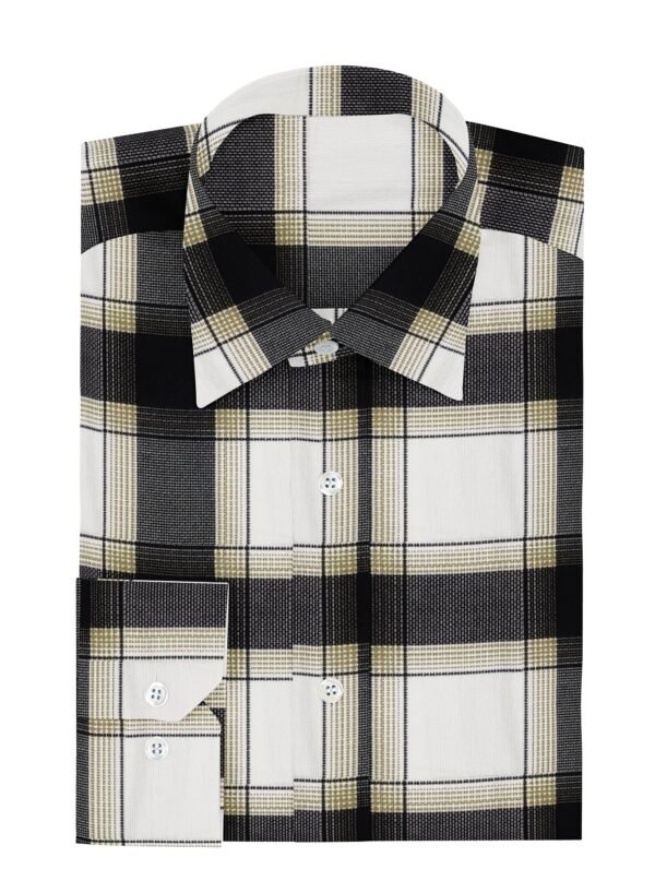 Cotton Checkered Linen Full Sleeves Shirt - Image 2