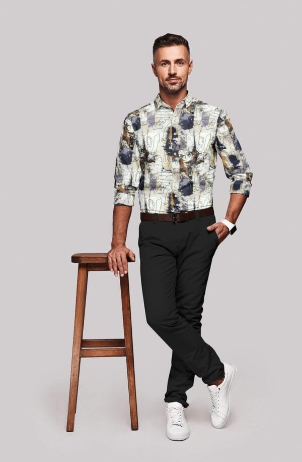 Digital Printed Full Sleeves Shirt - Image 3