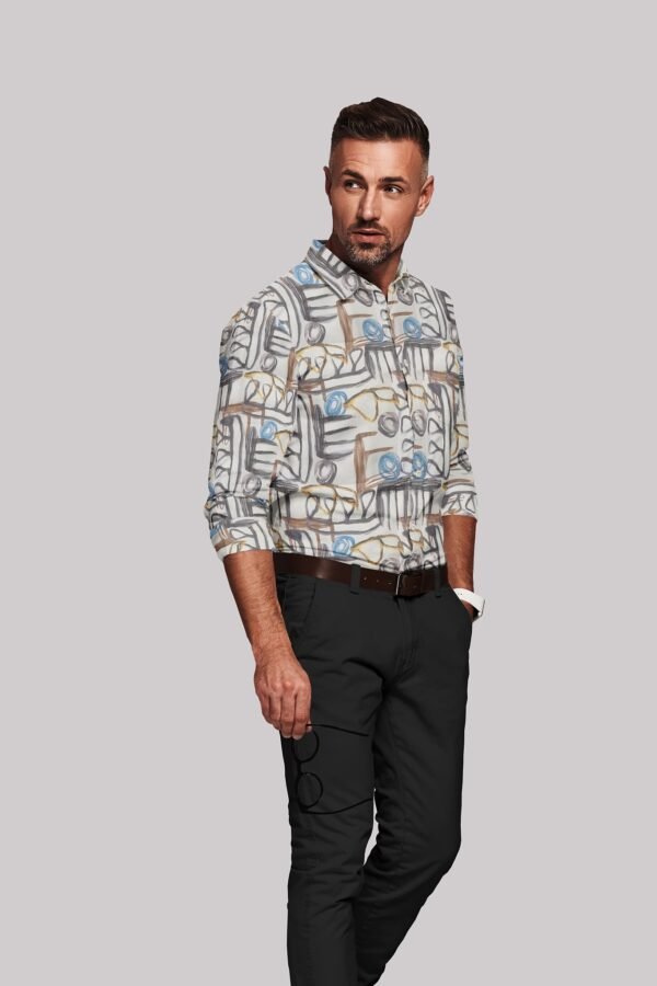 Digital Printed Full Sleeves Shirt - Image 5