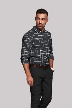 Printed Cotton Linen Full Sleeves Shirt