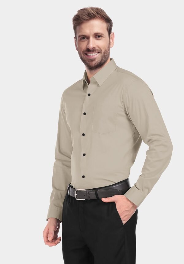 Brown Satin Full Sleeves Shirt - Image 3