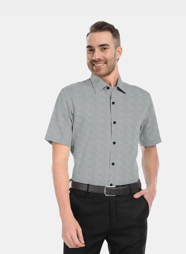 Printed Linen Cotton Half Sleeves Shirt