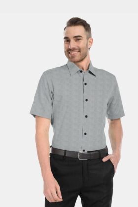 Printed Linen Cotton Half Sleeves Shirt