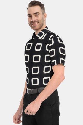 Printed Linen Cotton Half Sleeves Shirts