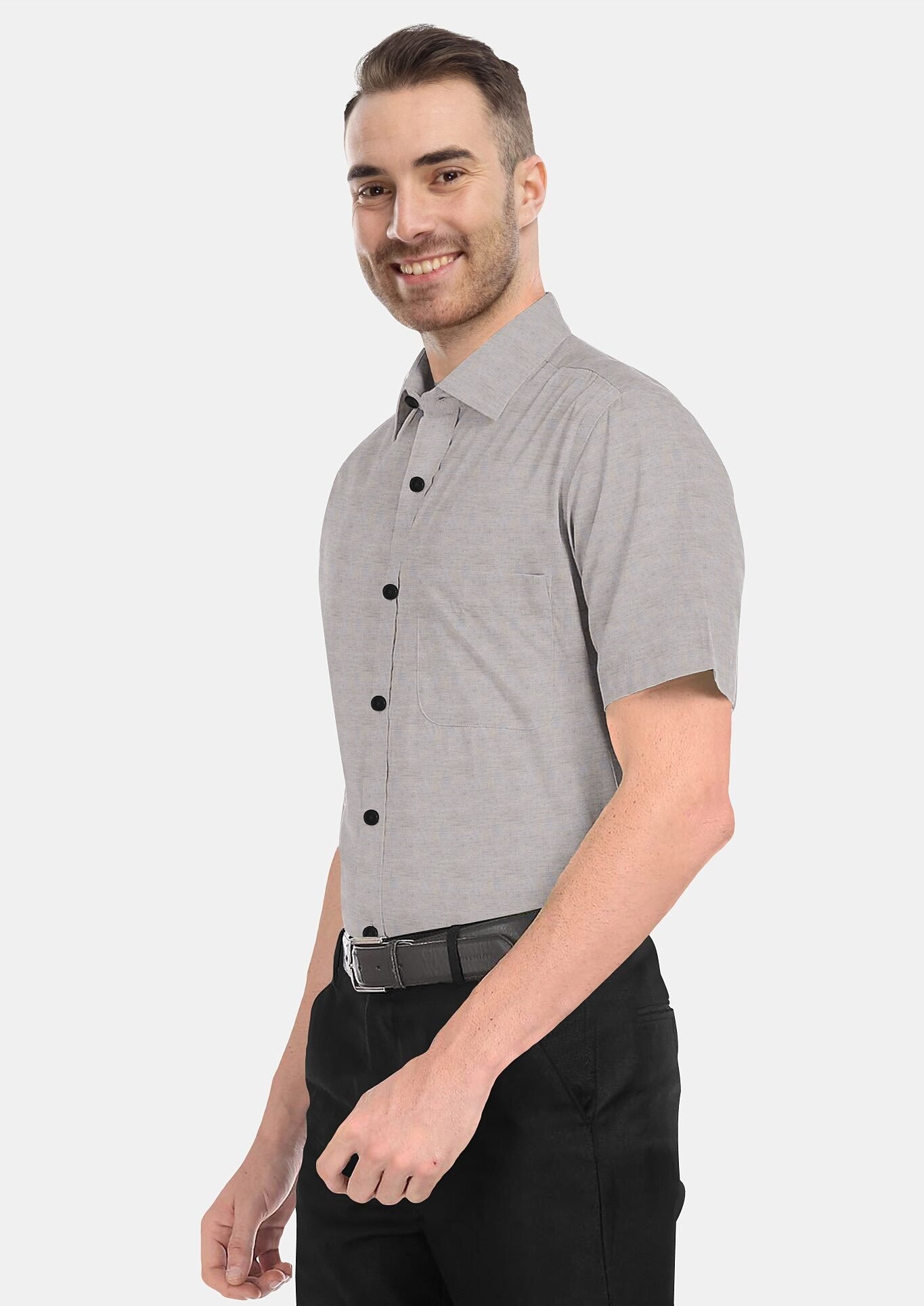 Cotton Linen Half Sleeves Shirt - Image 4