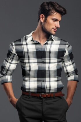 Cotton Checkered Linen Full Sleeves Shirt